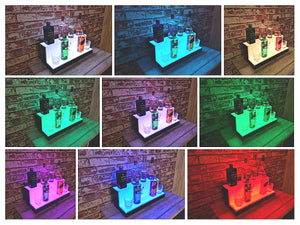 Bar Bottles Display LED Lighted Bar Stand Liquor Bottle Display Shelving Unit Organizer 2 Tier MEDIUM