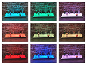 Bar Bottles Display LED Lighted Bar Stand Liquor Bottle Display Shelving Unit Organizer 1 metre length 2 Tier SMALL