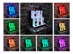 Bar Bottles Display LED Lighted Bar Stand Liquor Bottle Display Shelving Unit Organizer 3 Tier LARGE